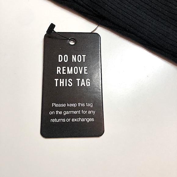 NWT Express | Adjustable Strap Ribbed Thong Bodysuit in Black, Sz L - Picture 7 of 7